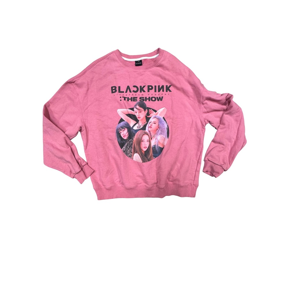 Blackpink The Show Livestream Concert‎ Pink Graphic Sweatshirt women Large K-Pop